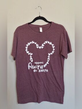 Women’s Size Medium Disney Auntie T Shirt Heather Maroon